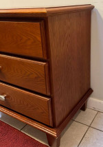 Nightstand Side Table with 3 Drawers