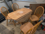 Small round folding table with chairs