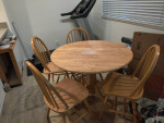 Small round folding table with chairs