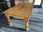 French Antique Mid 1800s Pine Dining Table