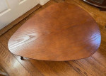 Cute Lil MCM-look Oak End or Side Table with metal Legs