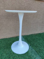 Sleek white bistro table
