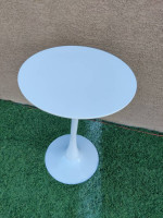 Sleek white bistro table