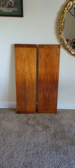Mid-20th Century Extendable Wood Table with Wrought-iron Base