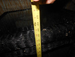 Rattan end table with glass top--- 27"W x 23"H