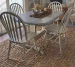 Refurbished DINING TABLE. 2 leaves& 4 CHAIRS- delivery avail! -