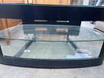 Glass TV Stand with 2 Glass Shelves | Glass Coffee Table