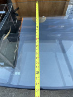 Glass TV Stand with 2 Glass Shelves | Glass Coffee Table