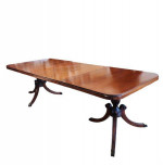Antique Duncan Phyfe Mahogany Dining Table w/ Chairs & 3 Leaves