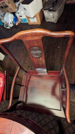 Asian Dining Room Table w/ 6 Chairs and Large Cabinet