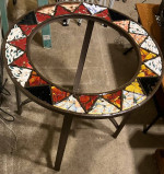 Iron Table Base With Mosaic