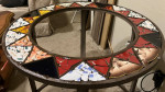 Iron Table Base With Mosaic