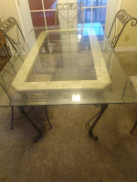 Wrought iron dining table