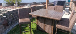 Tall table with 6 bar hight stools