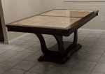 Dining table with inlay and 2 leaves