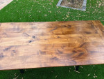 **** NEW CUSTOM MADE SOLID HARDWOOD RUSTIC FARMHOUSE DINING TABLE ****