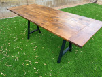 **** NEW CUSTOM MADE SOLID HARDWOOD RUSTIC FARMHOUSE DINING TABLE ****