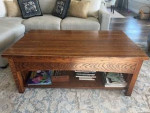 Mission style coffee table