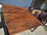2.5x5x5 quality wood dining table with free chairs
