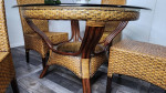 Like New - Pier 1 Imports Dining / Kitchen Table 4 Matching Rattan Cha