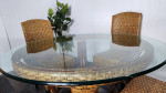 Like New - Pier 1 Imports Dining / Kitchen Table 4 Matching Rattan Cha