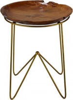 Available Now! Manny Side Table with Black or Gold Metal Legs
