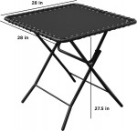 Caravan Sports Textilene Folding Table, Black  NEW