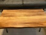 Live Edge solid wood coffee table