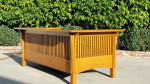 Solid quartersawn oak Stickley reproduction couch and coffee table