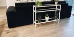 White Glass Side Table