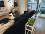 White Glass Side Table