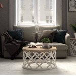 New Rustic Farmhouse Style/ Boho Circular Coffee table