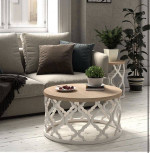 New Rustic Farmhouse Style/ Boho Circular Coffee table