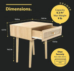 Firm Price! Brand New Solid Wood Nightstand Side Table
