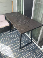 Metal wood counter height table