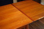 Extra-long restored Danish teak extendable retangular dining table