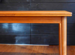 Extra-long restored Danish teak extendable retangular dining table