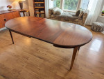 Rare Danish Brazilian Rosewood Dining Table w 2 Leaves