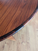 Rare Danish Brazilian Rosewood Dining Table w 2 Leaves