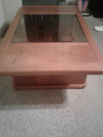 *Beautiful Solid Wood/Glass Coffee Table- Reduced- Read Ad*