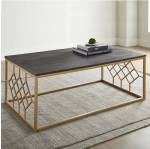 Steve Silver Mixed-Media Mango Wood & Iron Coffee Table