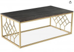Steve Silver Mixed-Media Mango Wood & Iron Coffee Table
