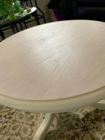 Solid Oak Accent Lamp Side Table or Small Coffee Table 24” round x 19” tall