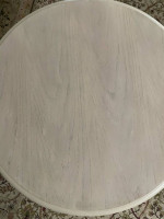 Solid Oak Accent Lamp Side Table or Small Coffee Table 24” round x 19” tall