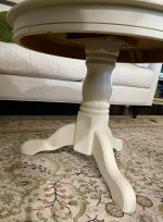 Solid Oak Accent Lamp Side Table or Small Coffee Table 24” round x 19” tall