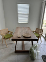 Solid Wood Dining/office Desk table And 2 Chairs Bundle Set