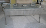 Lloyd Flanders Rectangular Glass Top Overlay Coffee Table Indoor/Outdo