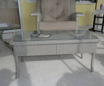 Lloyd Flanders Rectangular Glass Top Overlay Coffee Table Indoor/Outdo