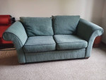 Excellent condition green  couch,Carved round table