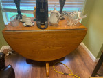 Oak drop leaf table